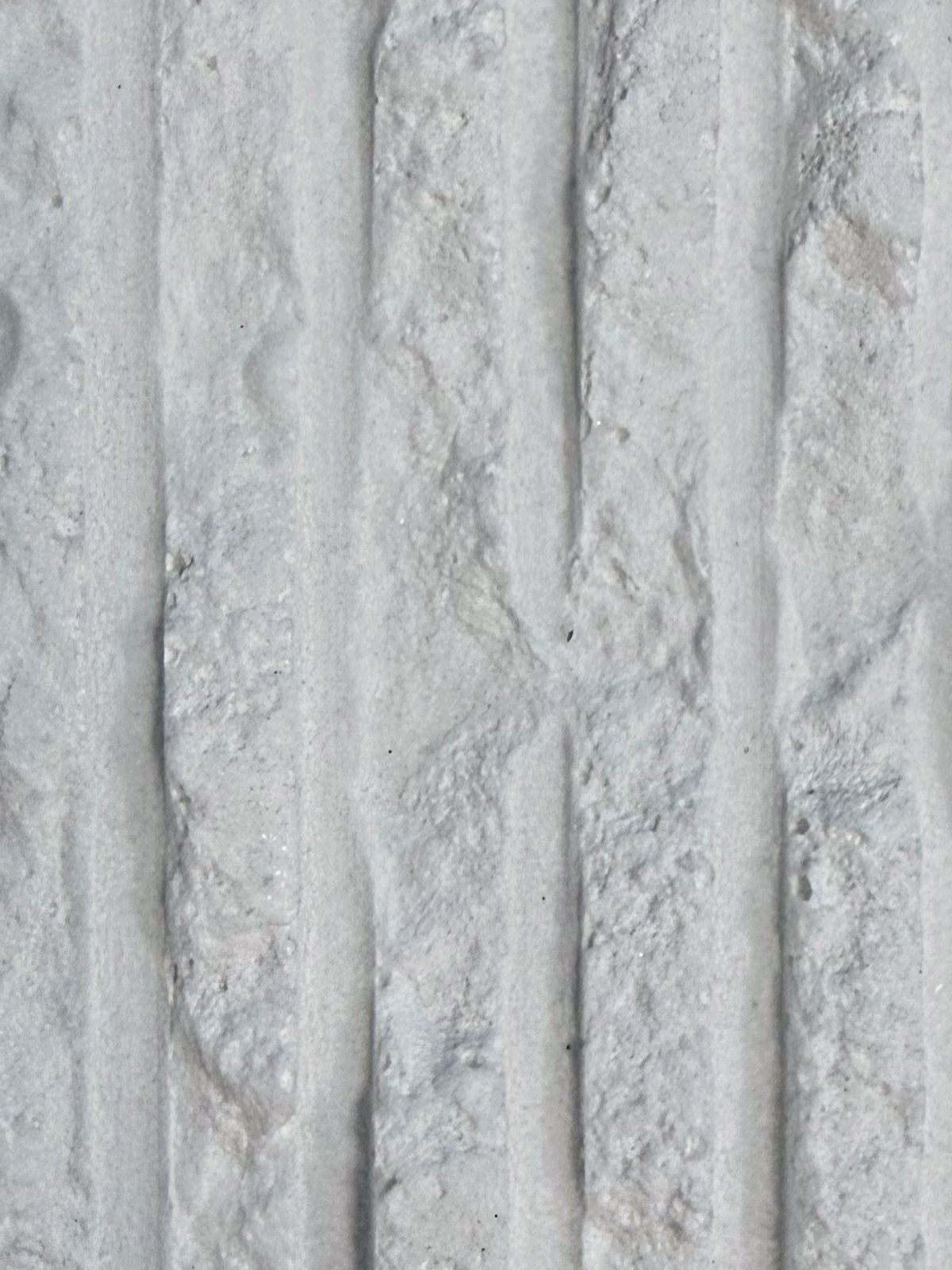 Linear and relief collection, flowing stone in white