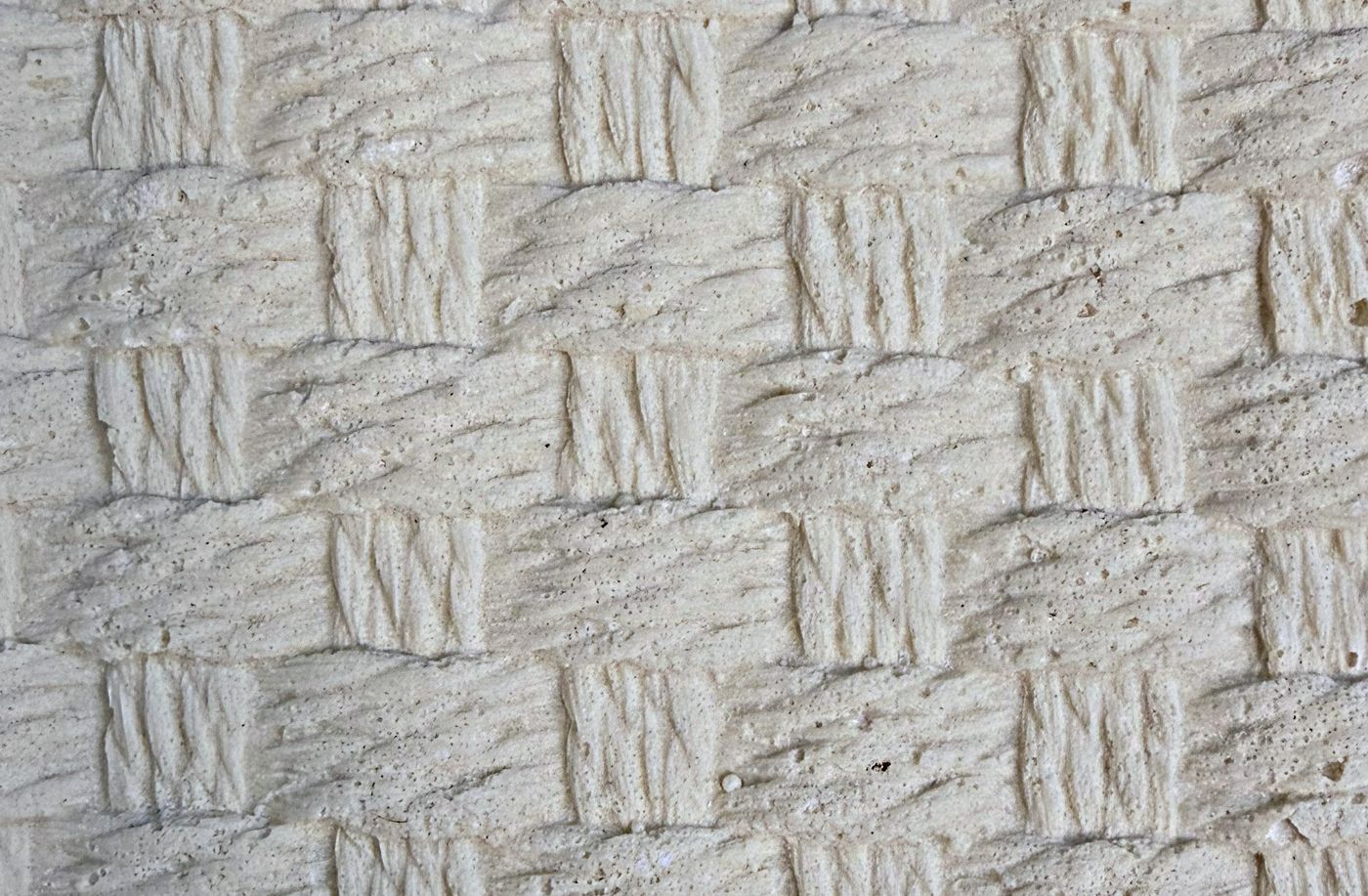 Hemp Weave texture in beige — a moulded pattern impossible to quarry